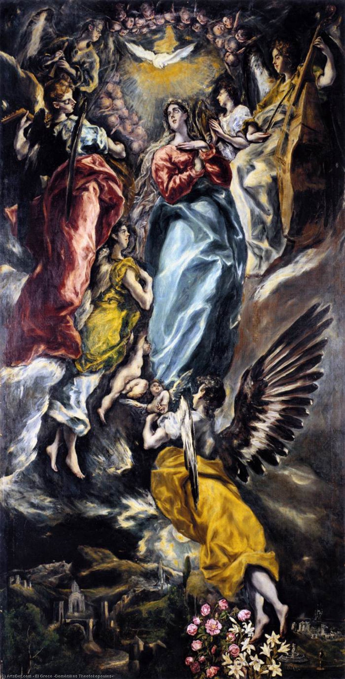 Wikioo.org – L'Enciclopedia delle Belle Arti - Pittura, Opere di El Greco (Doménikos Theotokopoulos) - la vergine di  dopodomani  immacolata  concezione