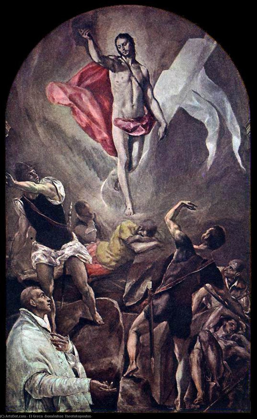 Wikioo.org – La Enciclopedia de las Bellas Artes - Pintura, Obras de arte de El Greco (Doménikos Theotokopoulos) - La Resurrección