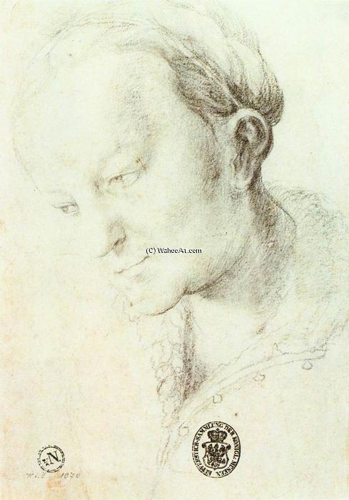 Wikioo.org - The Encyclopedia of Fine Arts - Painting, Artwork by Matthias Grünewald - Head of a Young Woman