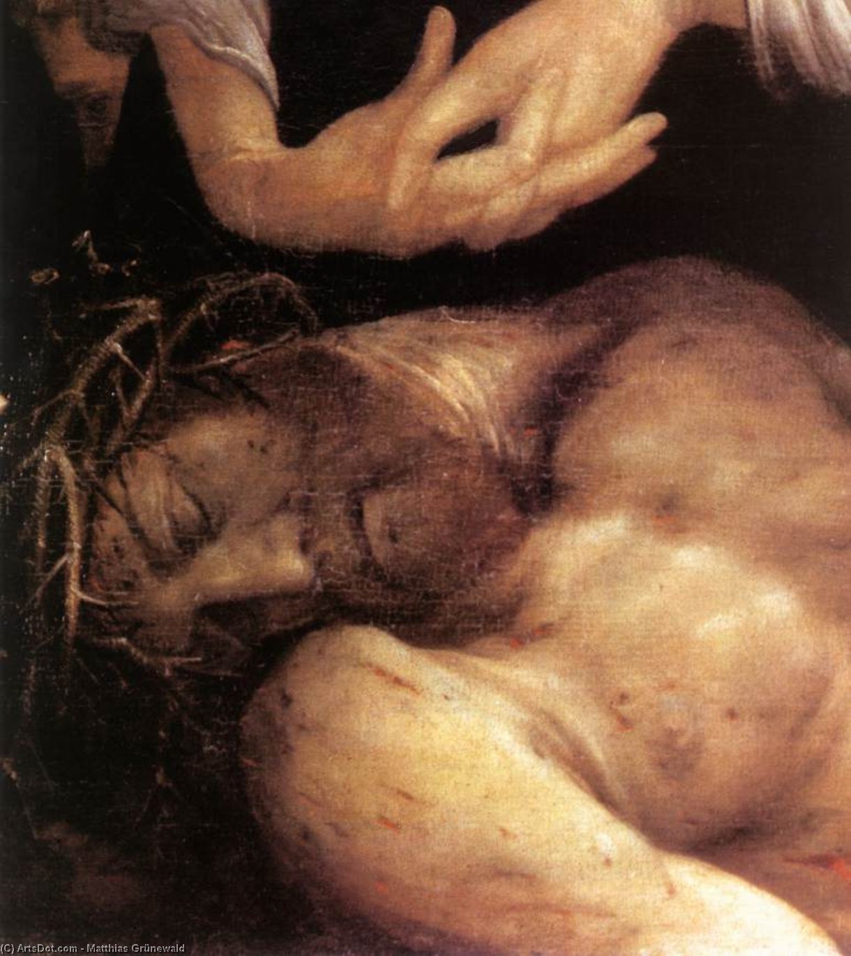 Wikioo.org - The Encyclopedia of Fine Arts - Painting, Artwork by Matthias Grünewald - Lamentation of Christ (detail)