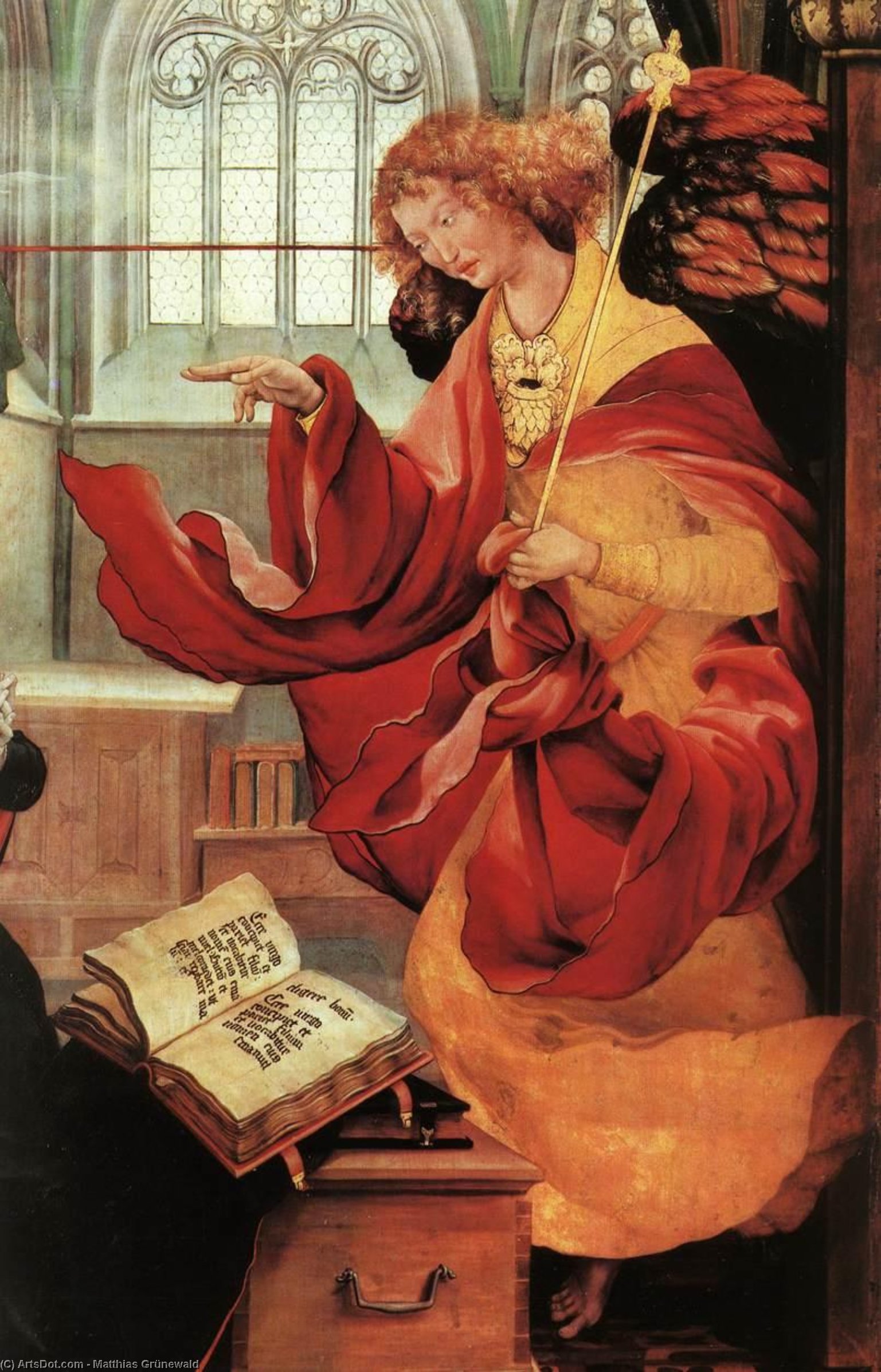 Wikioo.org - The Encyclopedia of Fine Arts - Painting, Artwork by Matthias Grünewald - The Annunciation (detail)