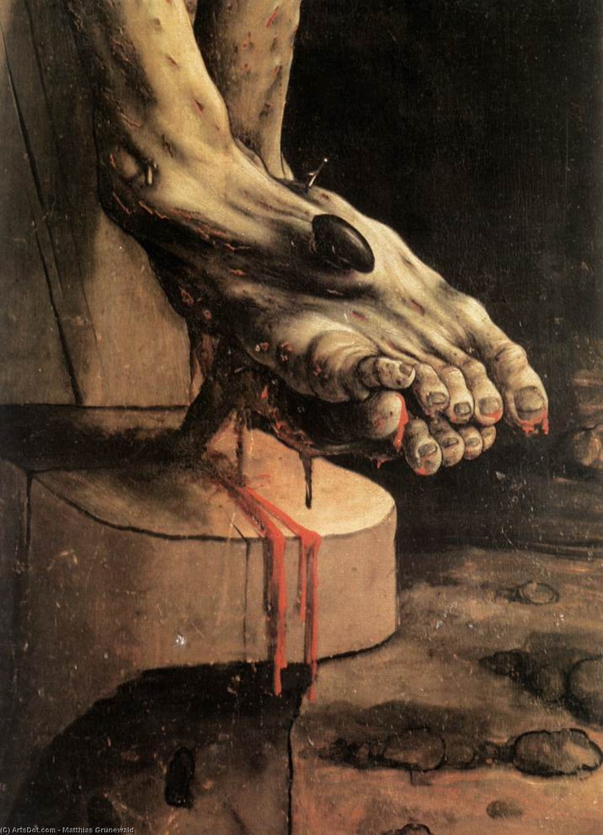WikiOO.org - Encyclopedia of Fine Arts - Maleri, Artwork Matthias Grünewald - The Crucifixion (detail)