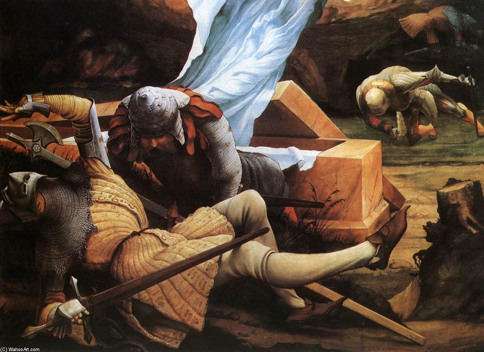 Wikioo.org - Encyklopedia Sztuk Pięknych - Malarstwo, Grafika Matthias Grünewald - The Resurrection (detail)