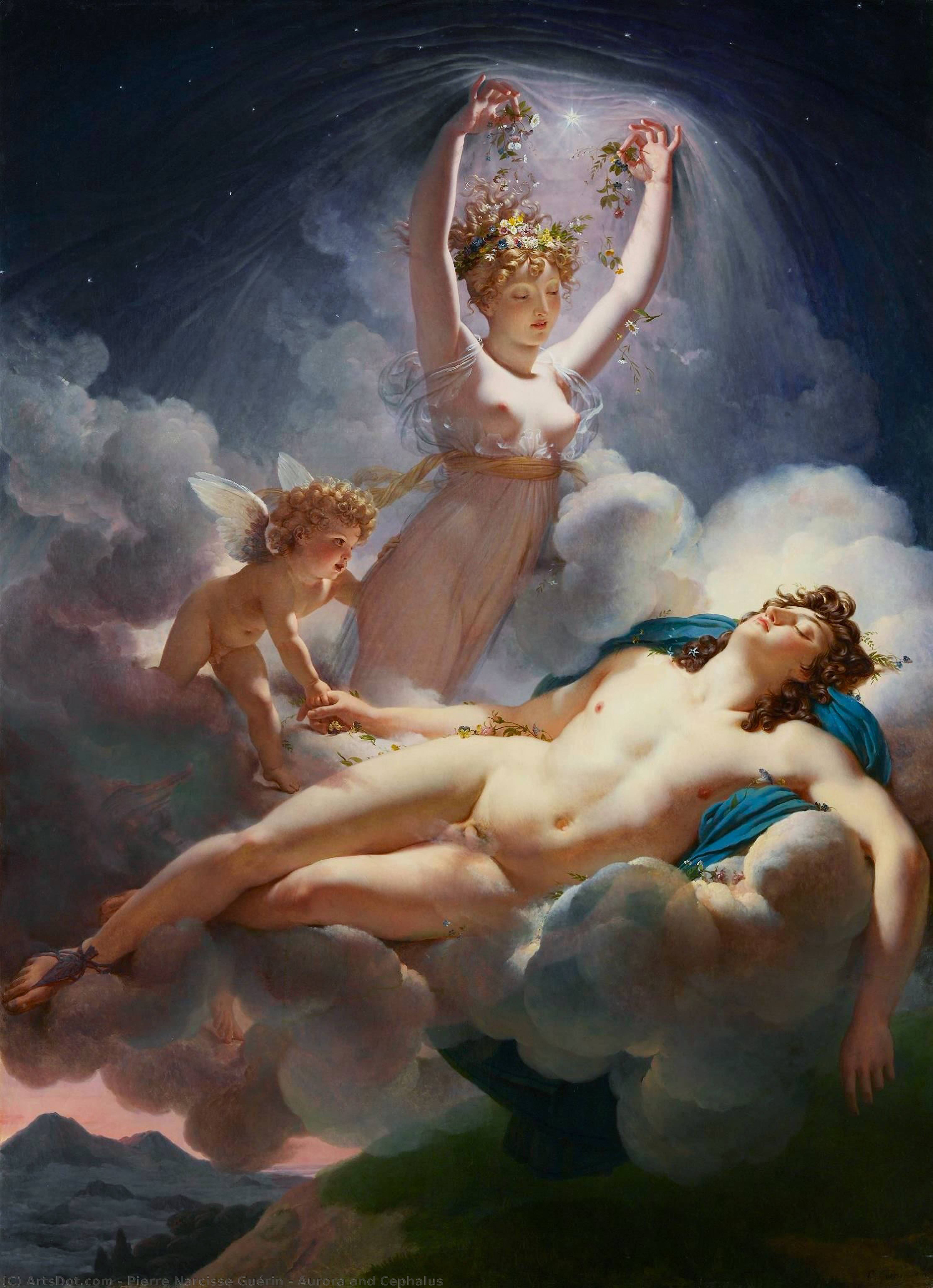 Wikioo.org - The Encyclopedia of Fine Arts - Painting, Artwork by Pierre Narcisse Guérin - Aurora and Cephalus
