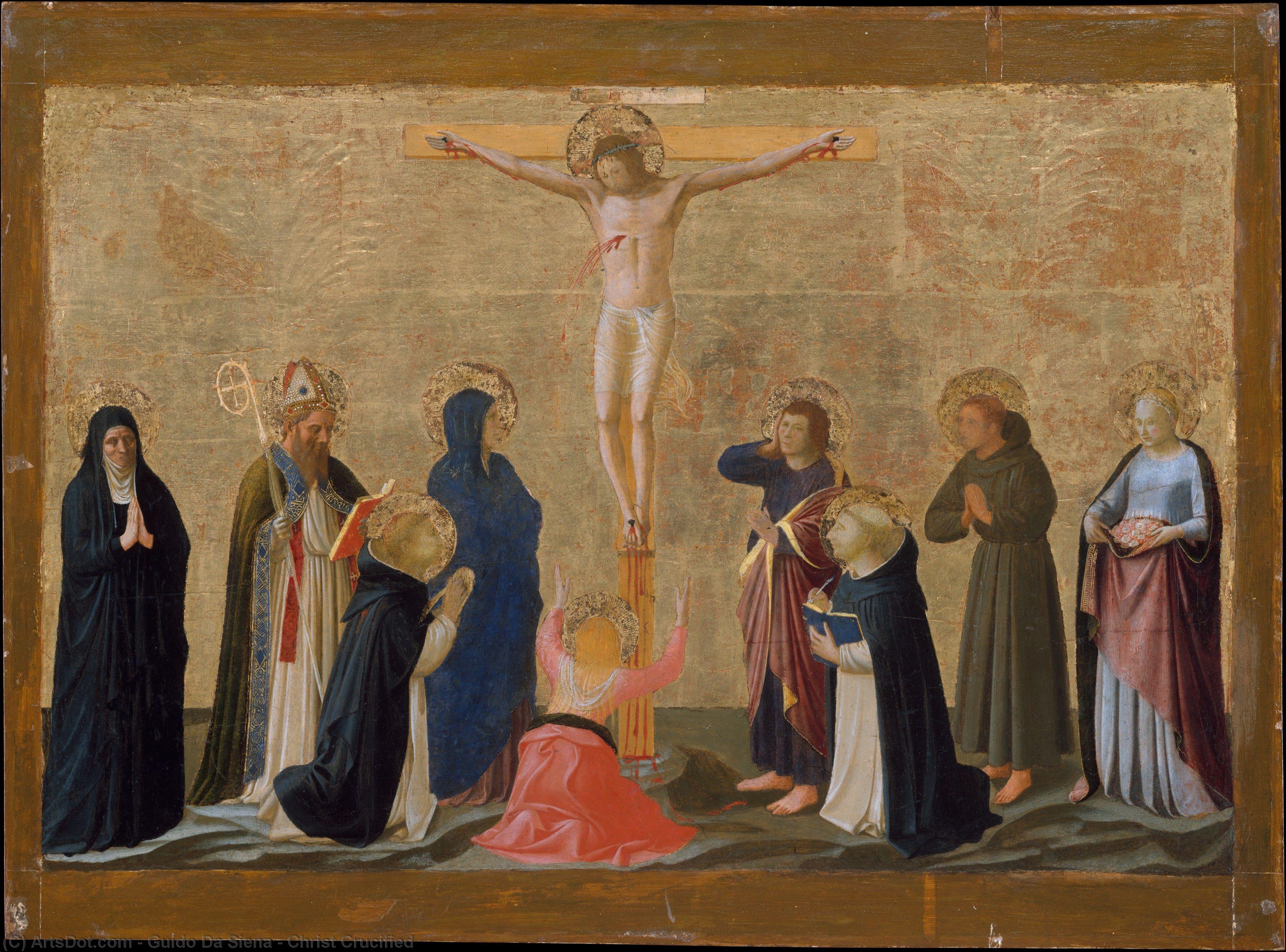 WikiOO.org – 美術百科全書 - 繪畫，作品 Guido Da Siena - 钉在十字架上的基督