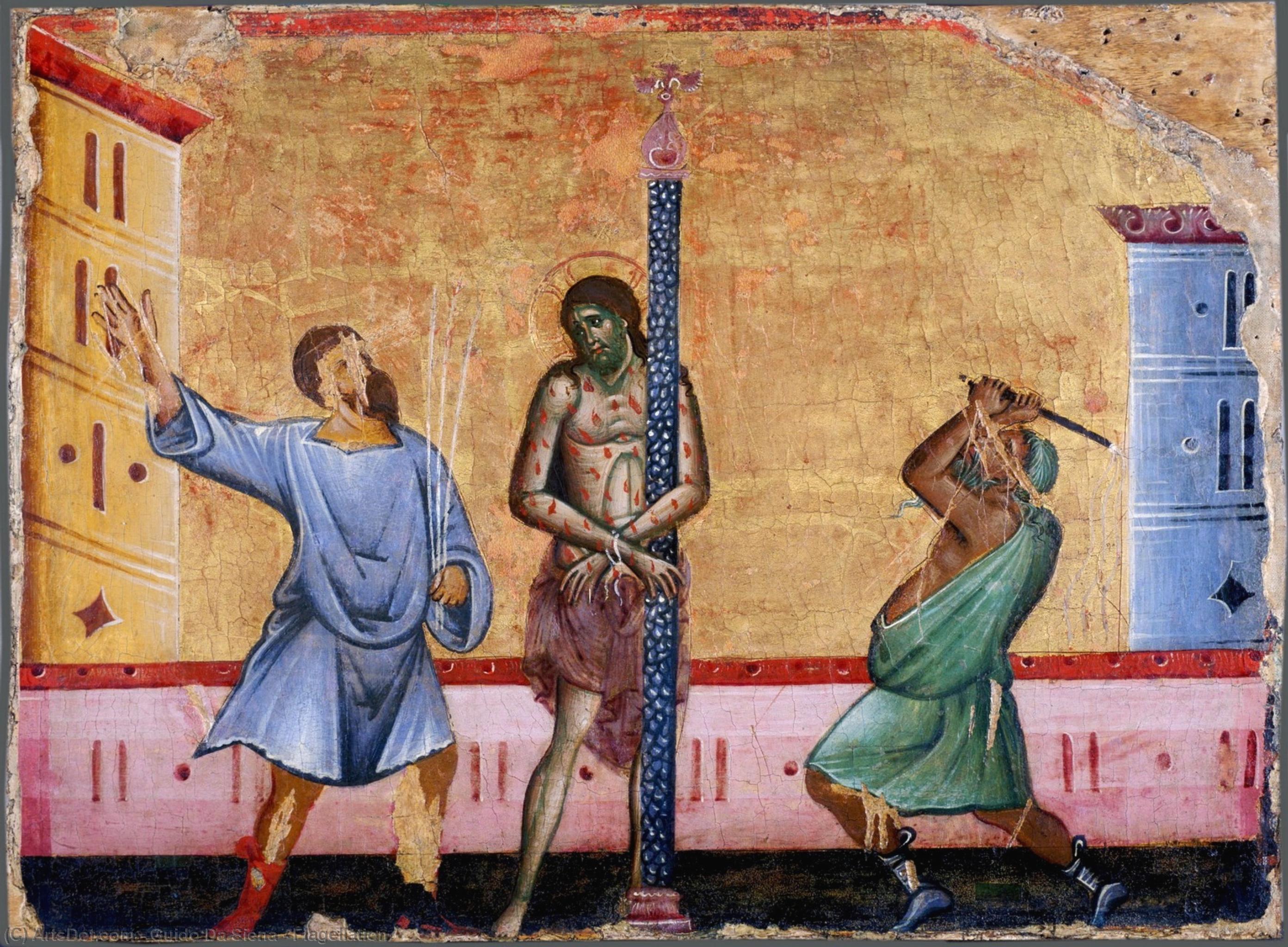 WikiOO.org - Enciklopedija dailės - Tapyba, meno kuriniai Guido Da Siena - Flagellation