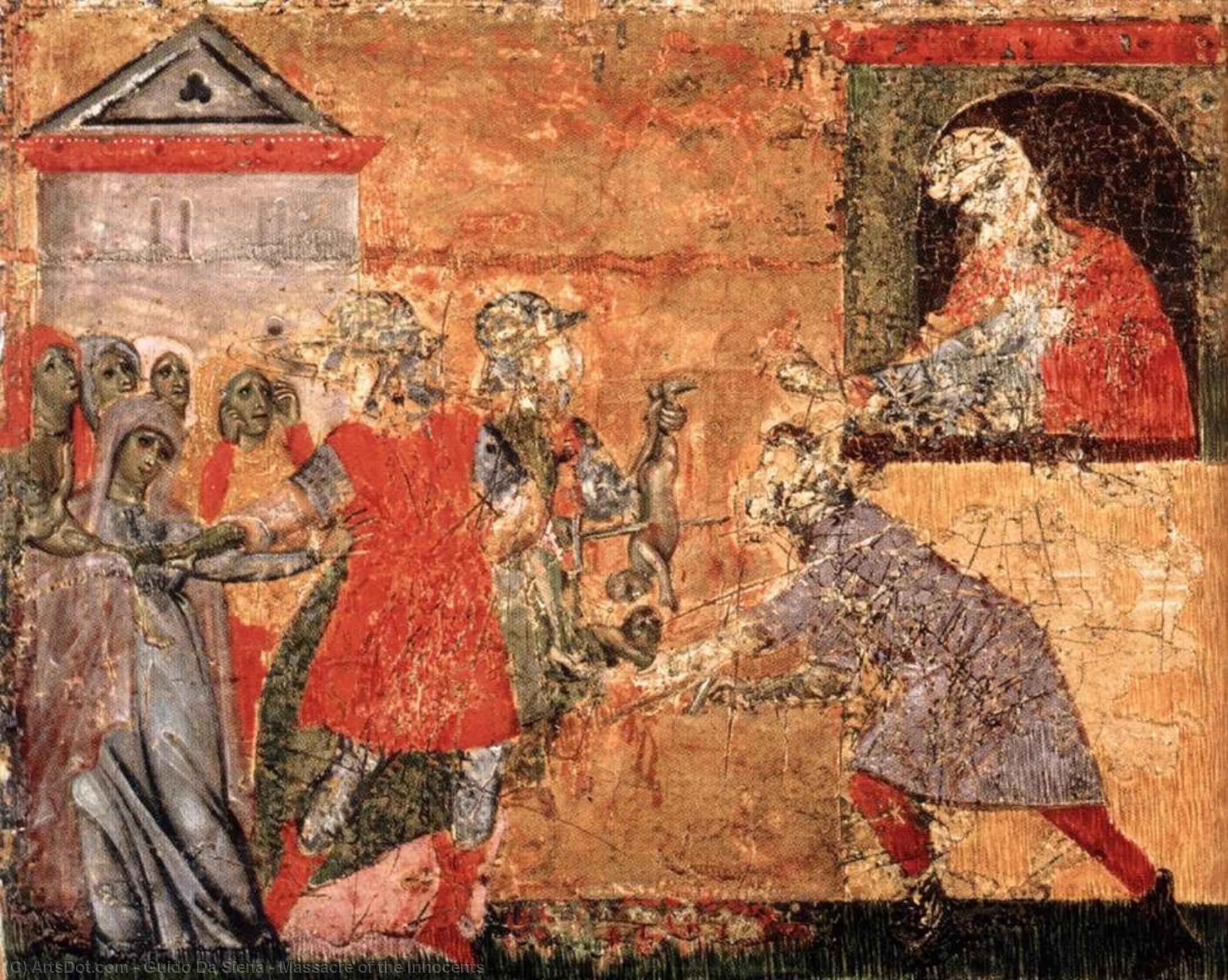 WikiOO.org - دایره المعارف هنرهای زیبا - نقاشی، آثار هنری Guido Da Siena - Massacre of the Innocents