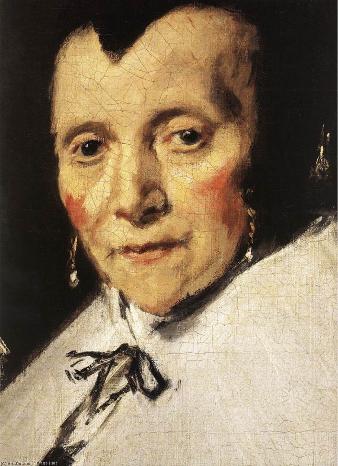 Wikioo.org – La Enciclopedia de las Bellas Artes - Pintura, Obras de arte de Frans Hals - Regentesses de los Viejo Men's Asilo de ancianos ( detalle )