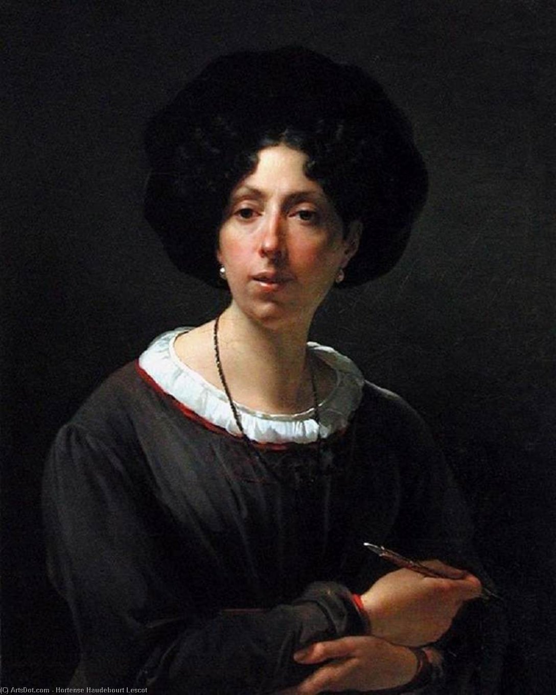 WikiOO.org - Εγκυκλοπαίδεια Καλών Τεχνών - Ζωγραφική, έργα τέχνης Hortense Haudebourt Lescot - Self-Portrait
