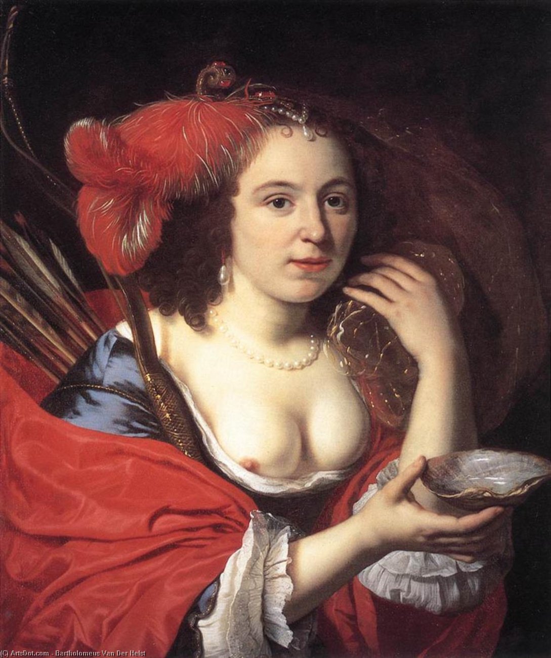 Wikioo.org - The Encyclopedia of Fine Arts - Painting, Artwork by Bartholomeus Van Der Helst - Anna du Pire as Granida