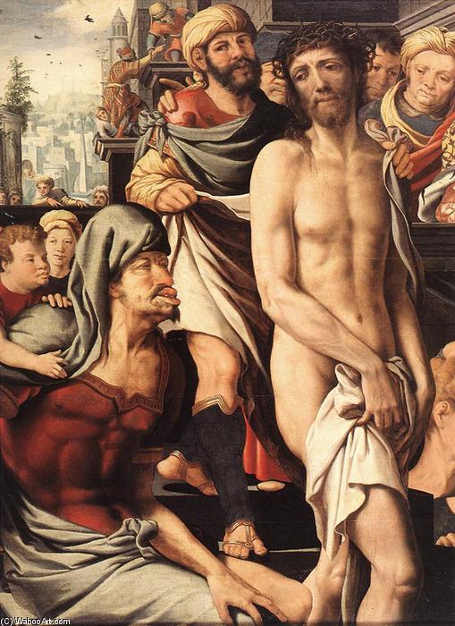 Wikioo.org – L'Enciclopedia delle Belle Arti - Pittura, Opere di Jan Sanders Van Hemessen - Cristo deriso (particolare)