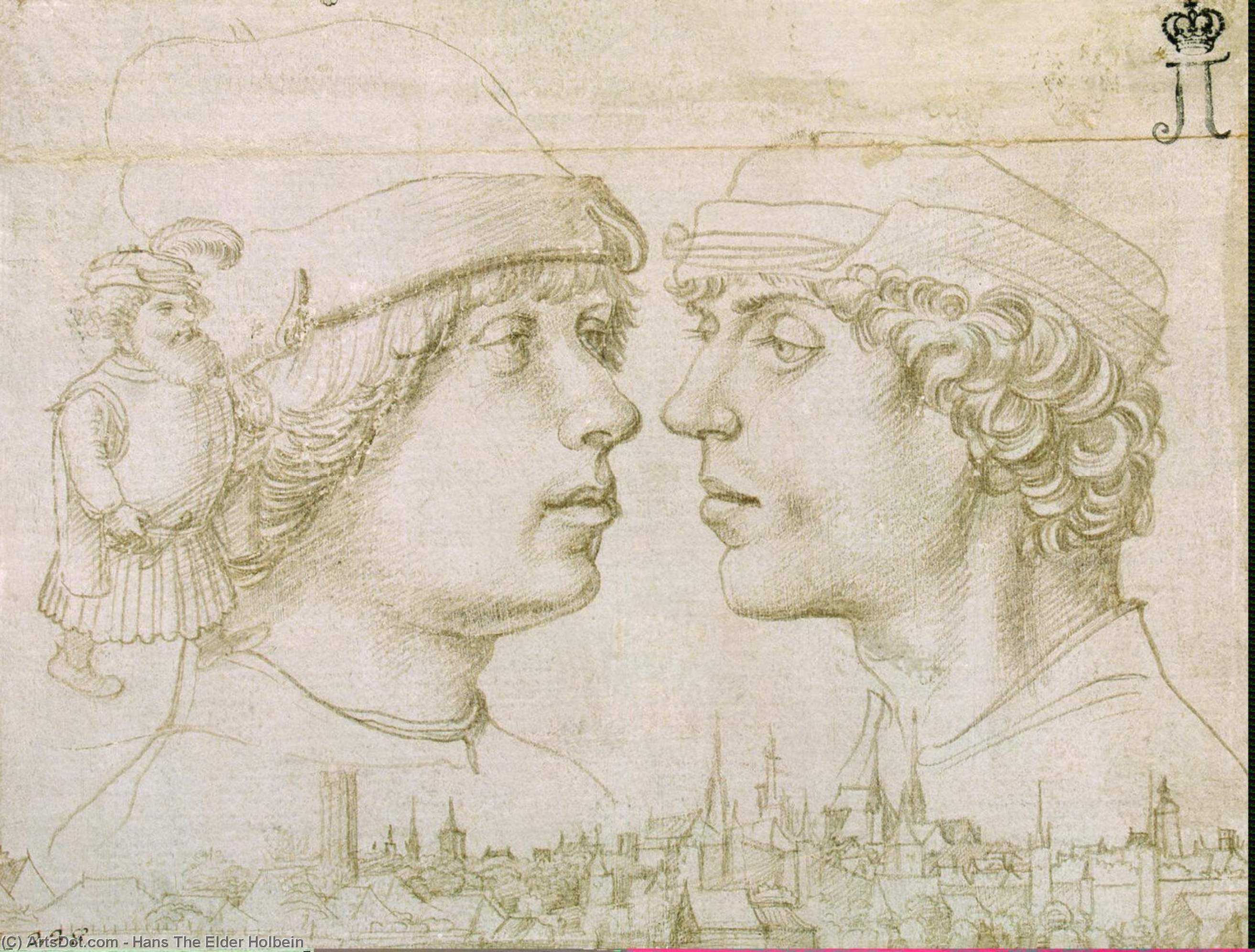 WikiOO.org - Encyclopedia of Fine Arts - Lukisan, Artwork Hans Holbein The Elder - Portrait of the Artist's Sons