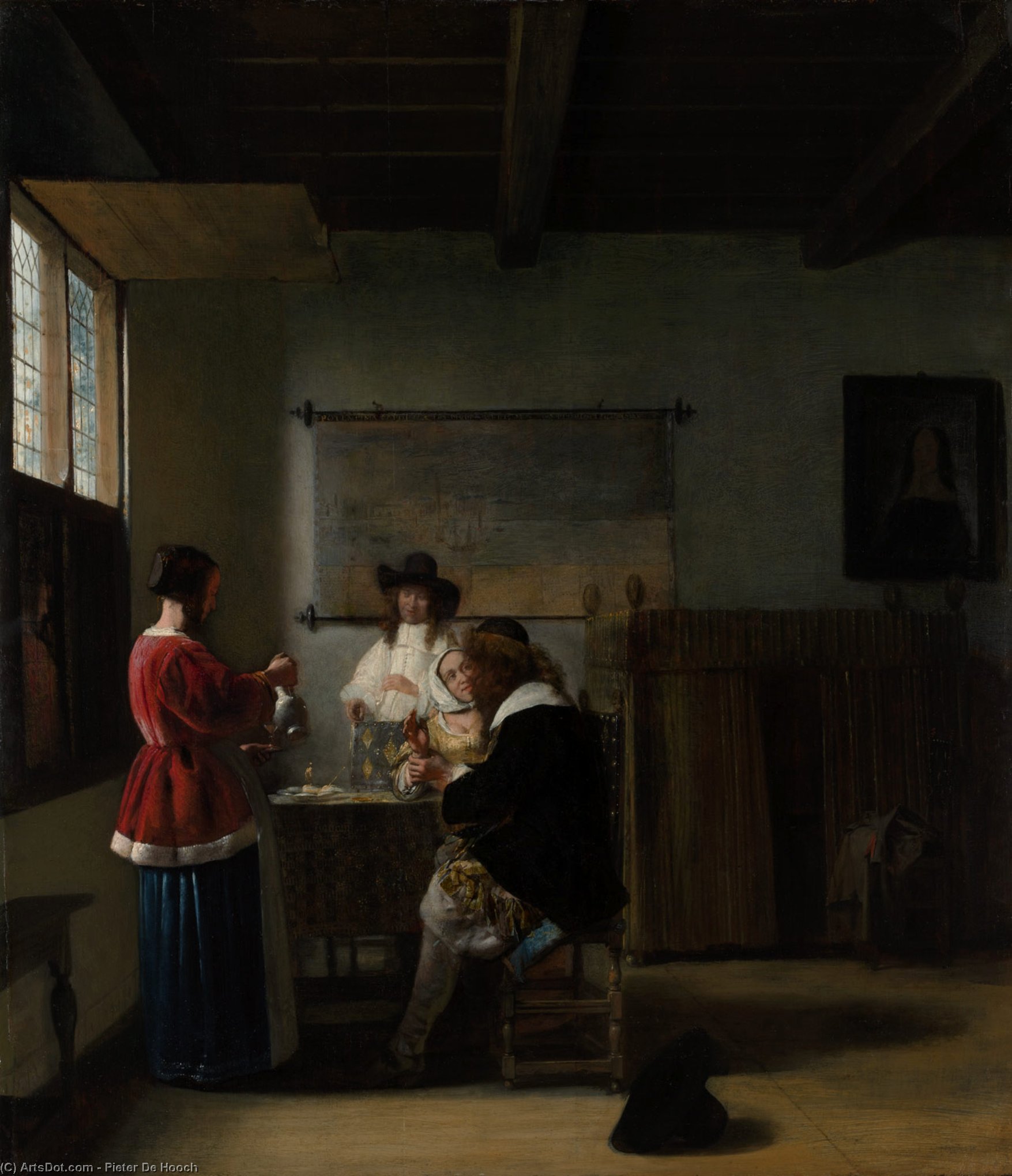 Wikioo.org - The Encyclopedia of Fine Arts - Painting, Artwork by Pieter De Hooch - The Visit