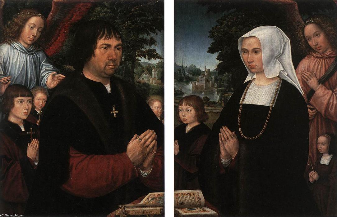 Wikioo.org - The Encyclopedia of Fine Arts - Painting, Artwork by Gerard Horenbout - Portraits of Lieven van Pottelsberghe and his Wife