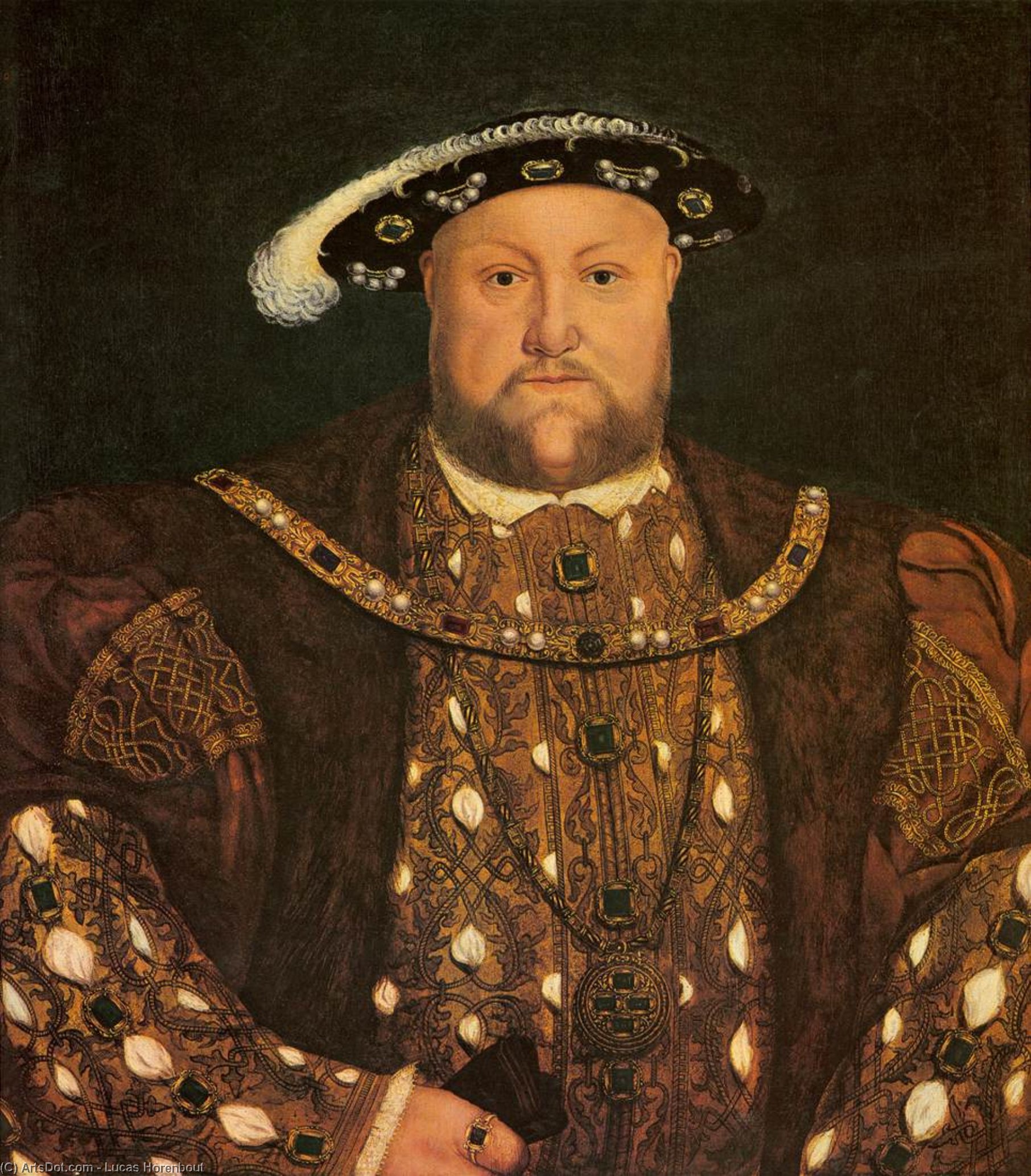 Wikioo.org - The Encyclopedia of Fine Arts - Painting, Artwork by Lucas Horenbout - Henry VIII
