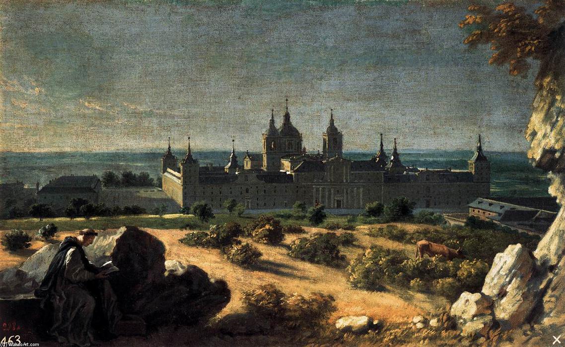 Wikioo.org - The Encyclopedia of Fine Arts - Painting, Artwork by Michel Ange Houasse - View of the Monastery of El Escorial
