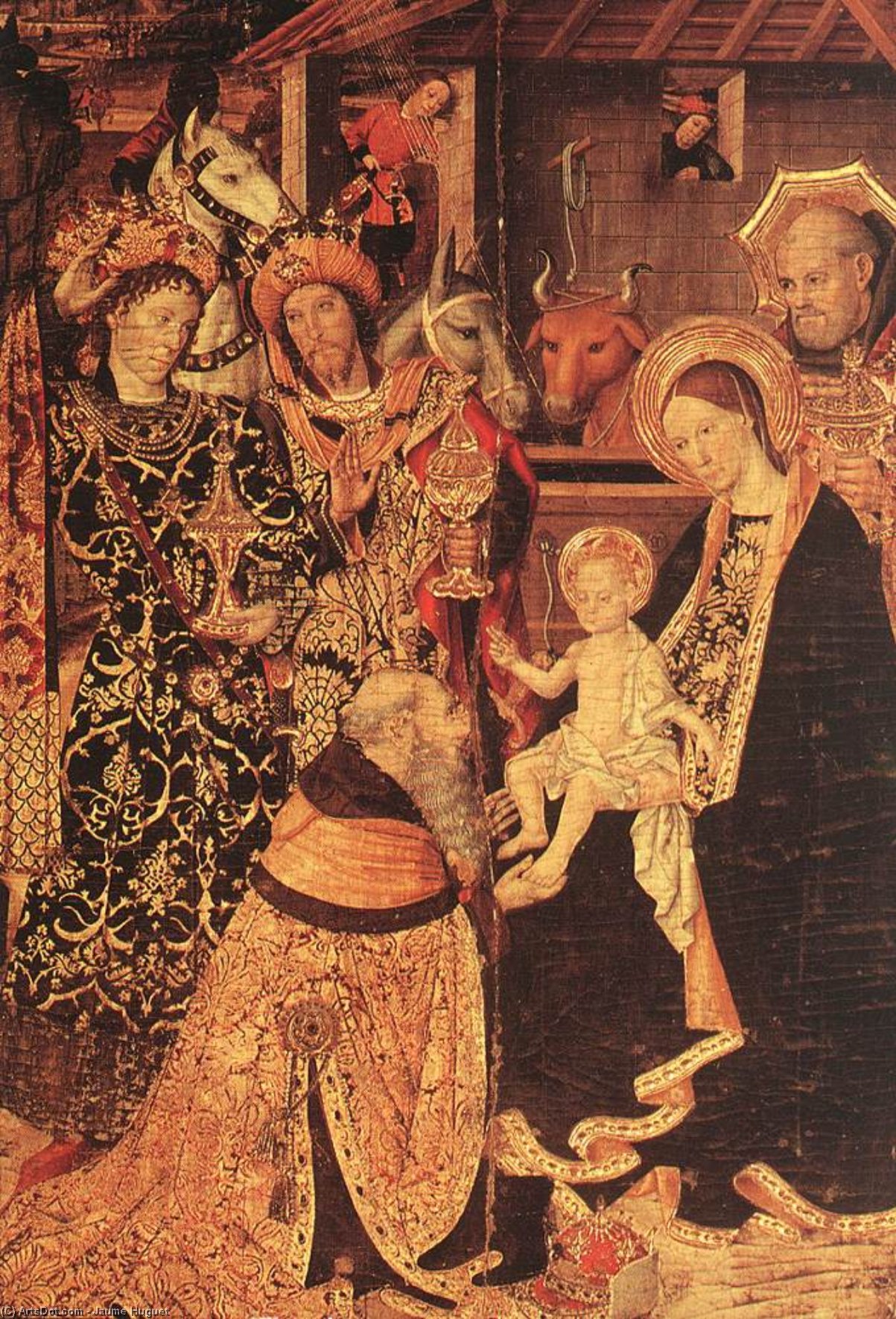 Wikioo.org - The Encyclopedia of Fine Arts - Painting, Artwork by Jaume Huguet - Epiphany (detail)