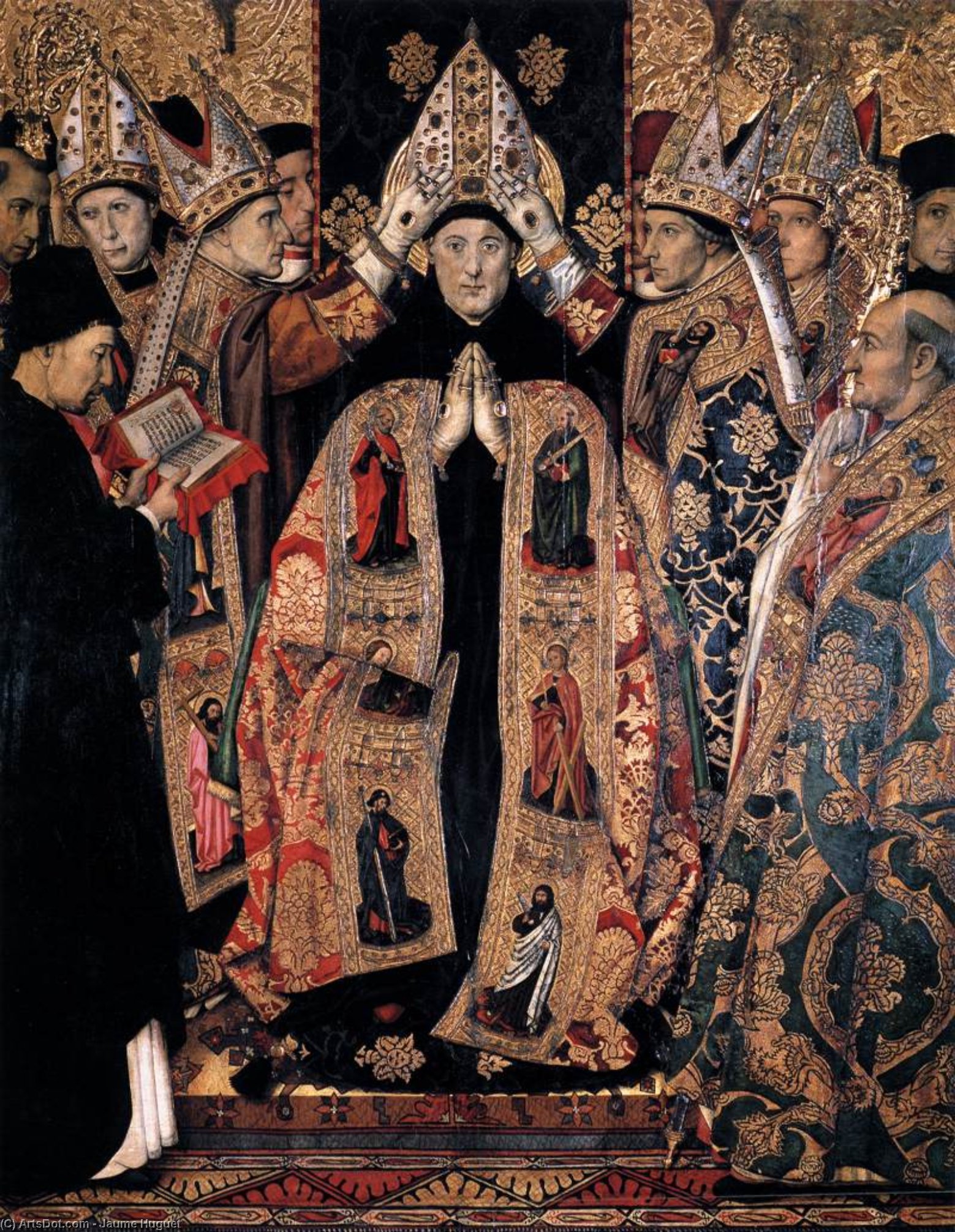 Wikioo.org - Encyklopedia Sztuk Pięknych - Malarstwo, Grafika Jaume Huguet - The Consecration of St Augustine