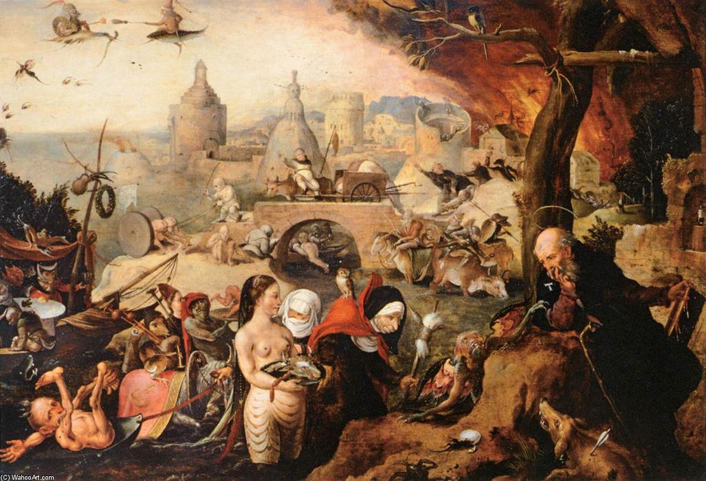 Wikioo.org - The Encyclopedia of Fine Arts - Painting, Artwork by Pieter Huys - Temptation of St Anthony