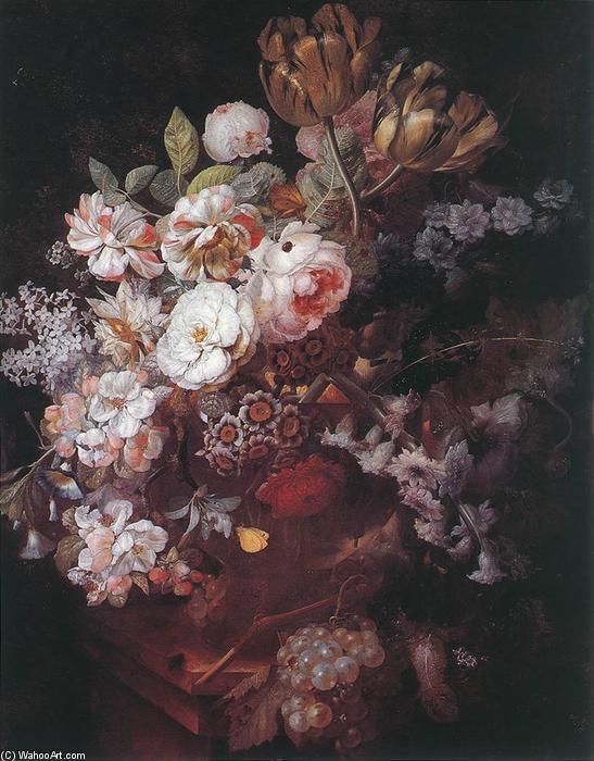 Wikioo.org - The Encyclopedia of Fine Arts - Painting, Artwork by Jan Van Huysum - Vase of Flowers