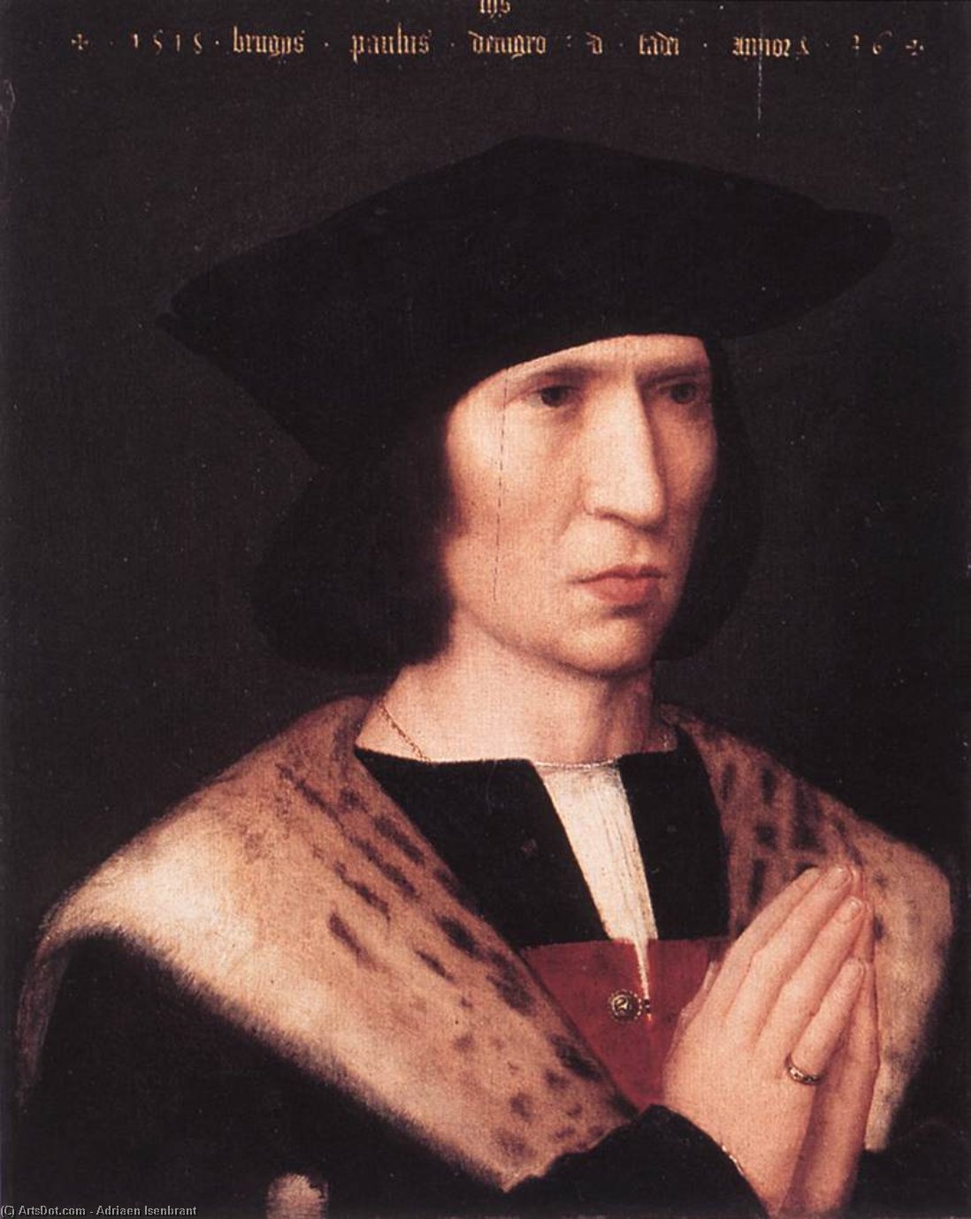 Wikioo.org - Encyklopedia Sztuk Pięknych - Malarstwo, Grafika Adriaen Isenbrant - Portrait of Paulus de Nigro