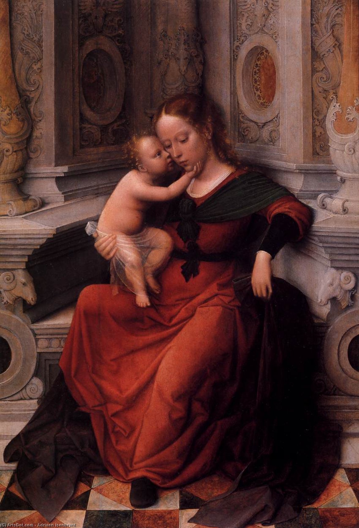 Wikioo.org - The Encyclopedia of Fine Arts - Painting, Artwork by Adriaen Isenbrant - Virgin and Child