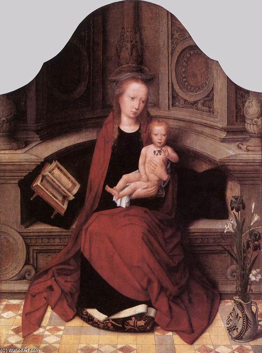 Wikioo.org - The Encyclopedia of Fine Arts - Painting, Artwork by Adriaen Isenbrant - Virgin and Child Enthroned