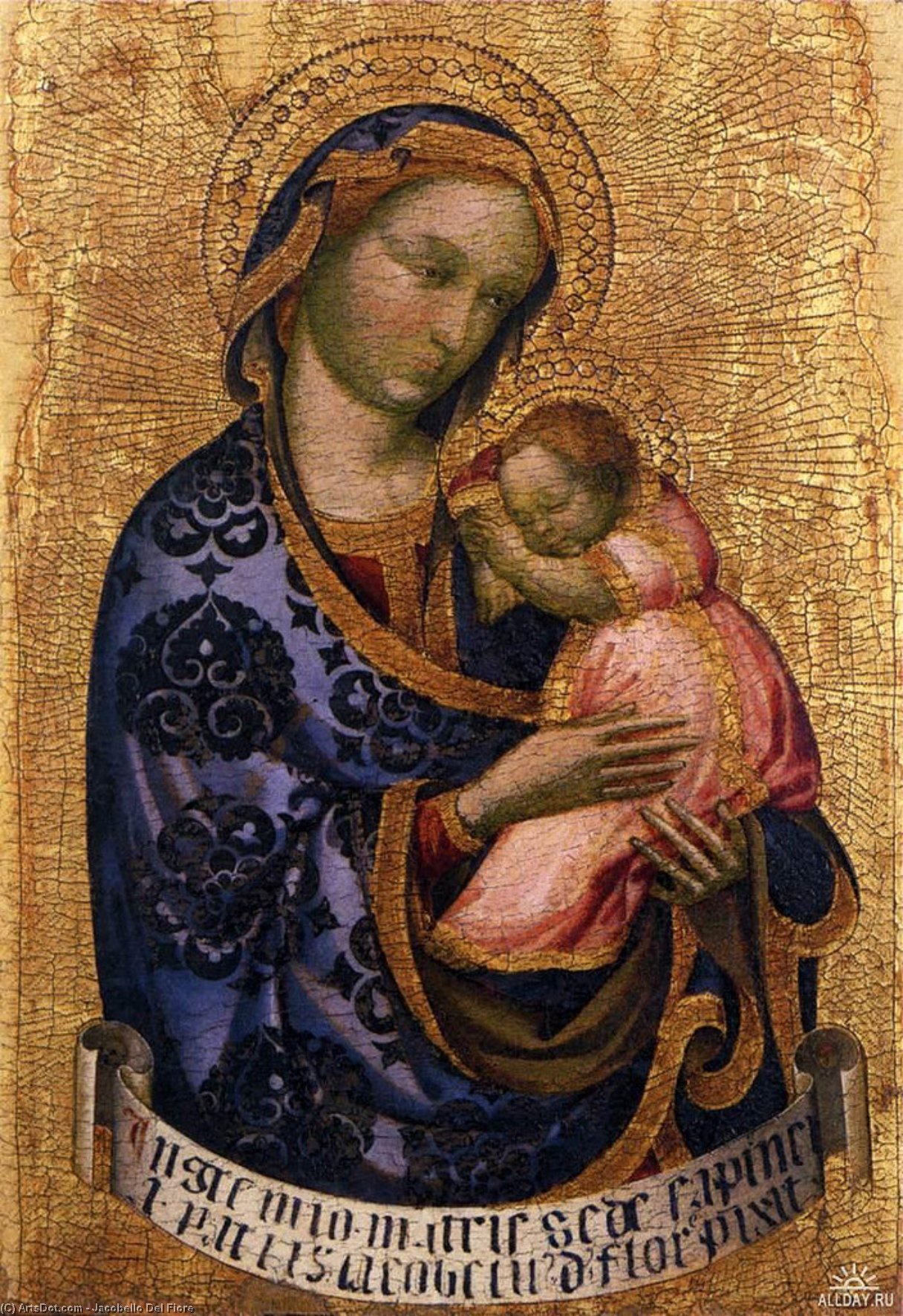 WikiOO.org - Енциклопедия за изящни изкуства - Живопис, Произведения на изкуството Jacobello Del Fiore - Virgin and Child