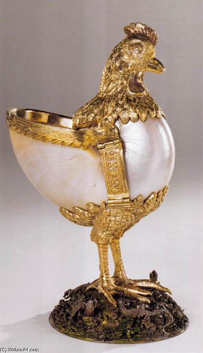 Wikioo.org - The Encyclopedia of Fine Arts - Painting, Artwork by Wenzel Jamnitzer - Nautilus Cup in the Form of a Chicken
