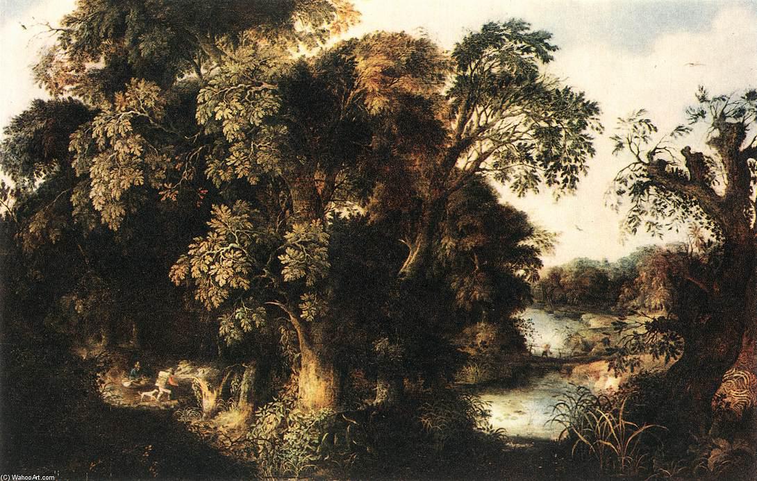 WikiOO.org - Encyclopedia of Fine Arts - Lukisan, Artwork Alexander Keirincx - Forest Scene