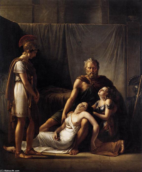 Wikioo.org - The Encyclopedia of Fine Arts - Painting, Artwork by François Joseph Kinson - The Death of Belisarius' Wife