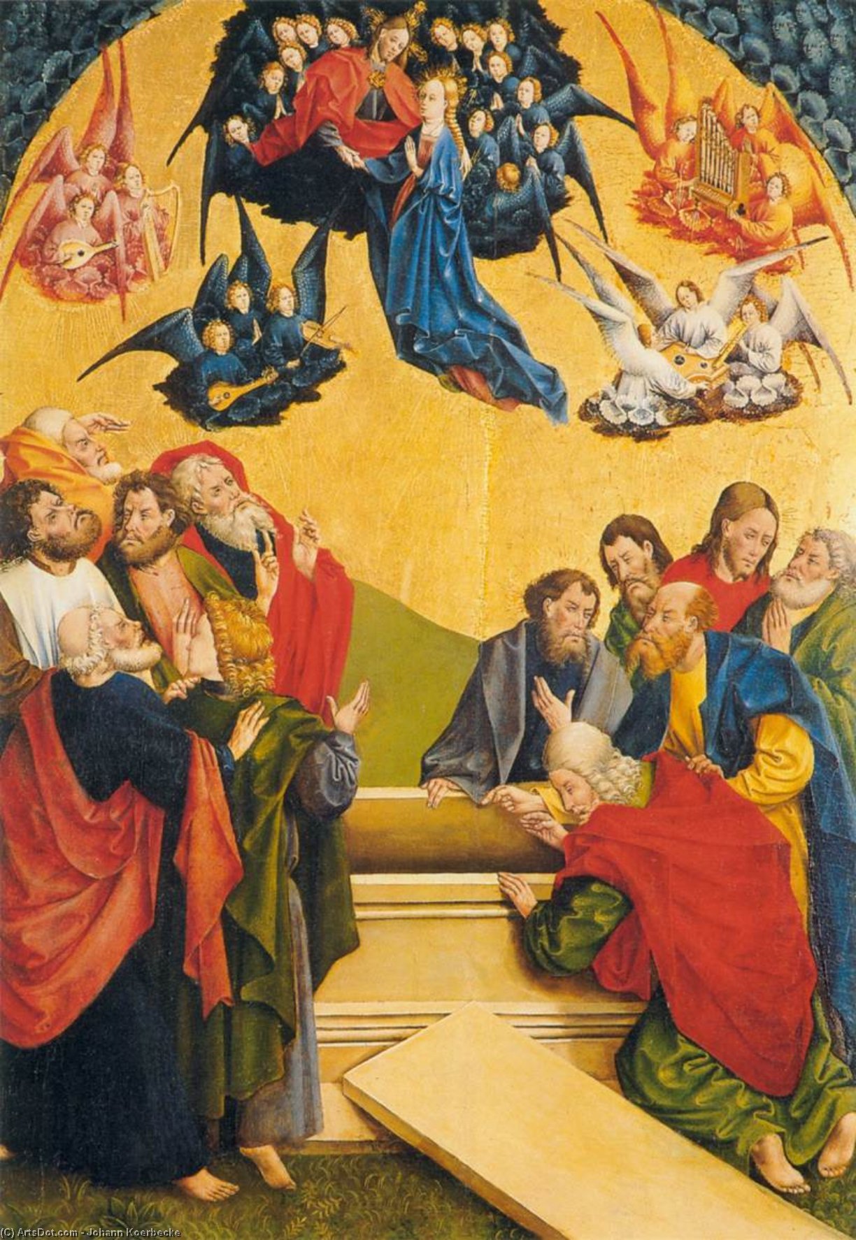 Wikioo.org – La Enciclopedia de las Bellas Artes - Pintura, Obras de arte de Johann Koerbecke - asunción de la virgen