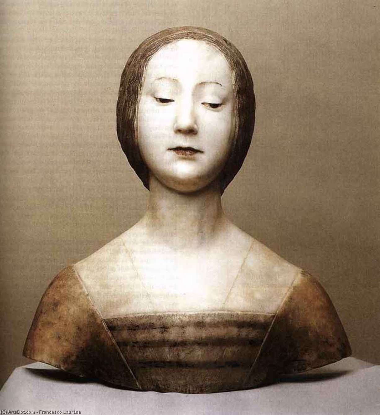 Wikioo.org - The Encyclopedia of Fine Arts - Painting, Artwork by Francesco Laurana - Bust of a Lady