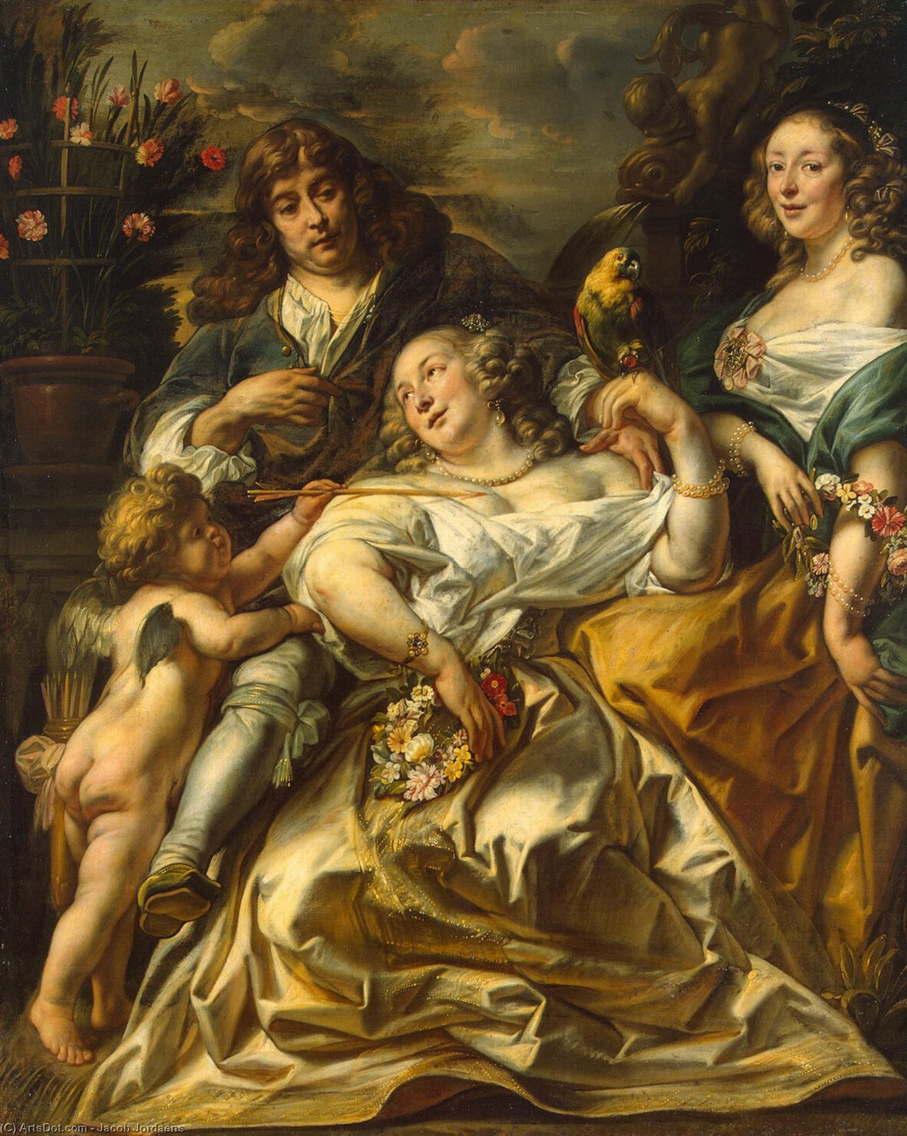 Wikioo.org – L'Enciclopedia delle Belle Arti - Pittura, Opere di Jacob Jordaens - ritratto di una famiglia
