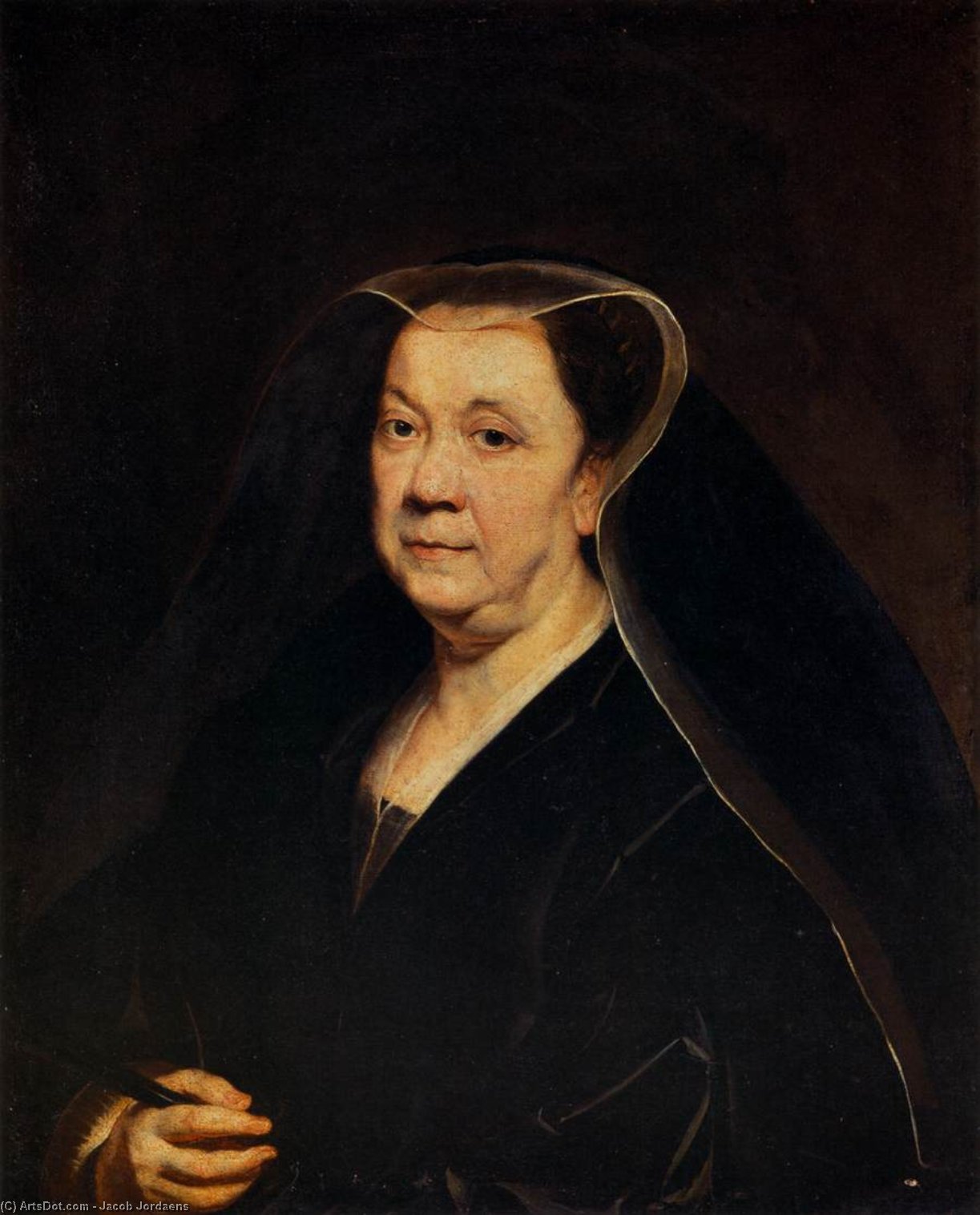 WikiOO.org - Encyclopedia of Fine Arts - Lukisan, Artwork Jacob Jordaens - Portrait of a Gentlewoman