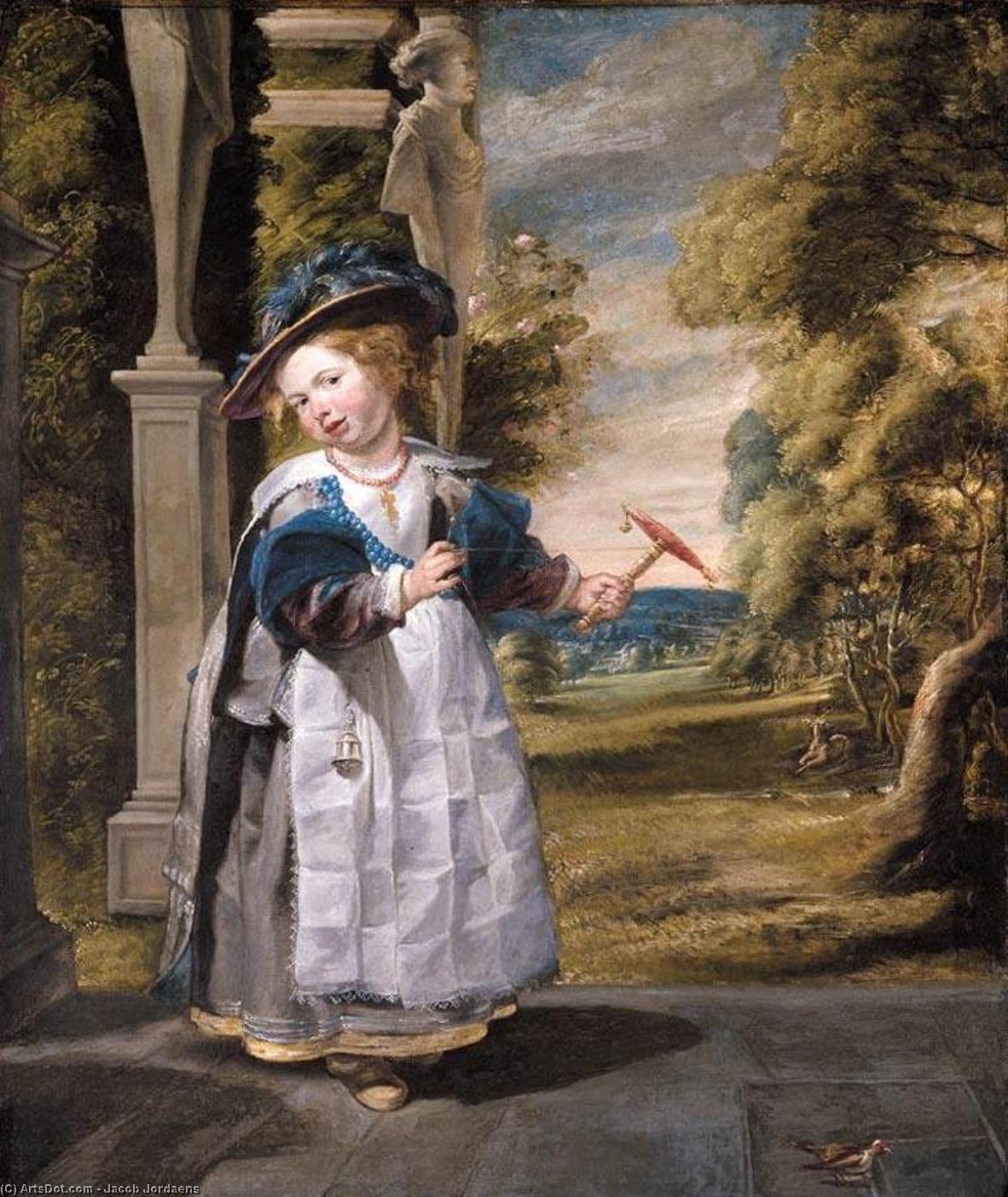 Wikioo.org - สารานุกรมวิจิตรศิลป์ - จิตรกรรม Jacob Jordaens - Portrait of the Painter's Daughter Anna Catharina