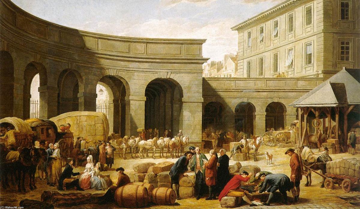 Wikioo.org - The Encyclopedia of Fine Arts - Painting, Artwork by Nicolas Bernard Lépicié - The Courtyard of the Customs House