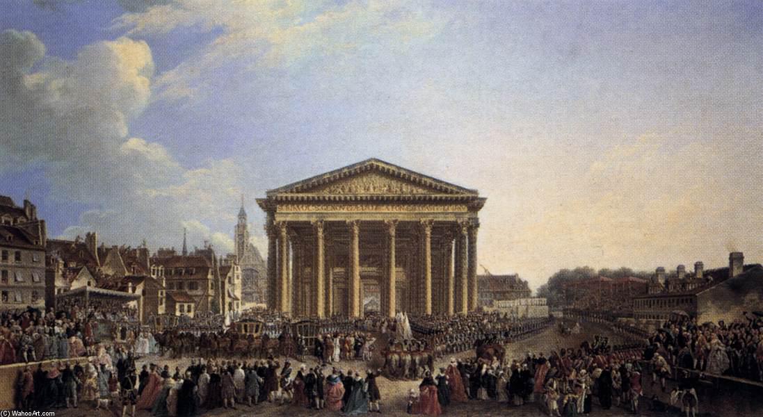 Wikioo.org - The Encyclopedia of Fine Arts - Painting, Artwork by Pierre Antoine De Machy - Official Laying of the Cornerstone of the New Church of Sainte-Geneviève