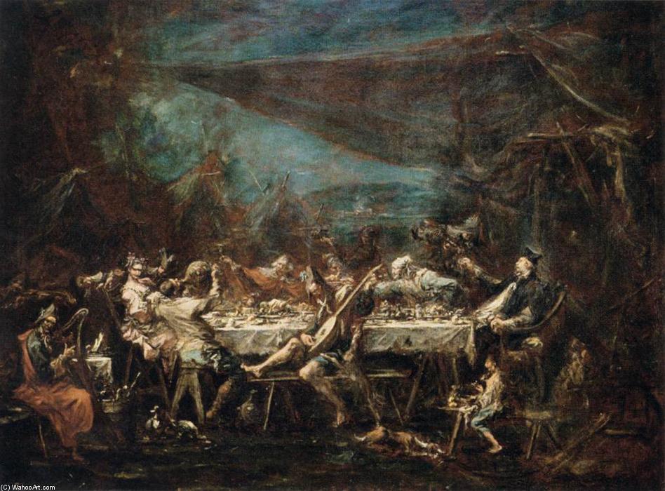 Wikioo.org - The Encyclopedia of Fine Arts - Painting, Artwork by Alessandro Magnasco - Gypsy Wedding Banquet