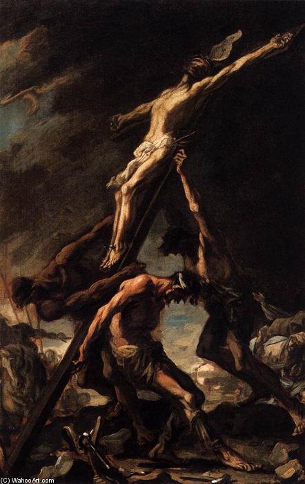 Wikioo.org - The Encyclopedia of Fine Arts - Painting, Artwork by Alessandro Magnasco - Raising of the Cross