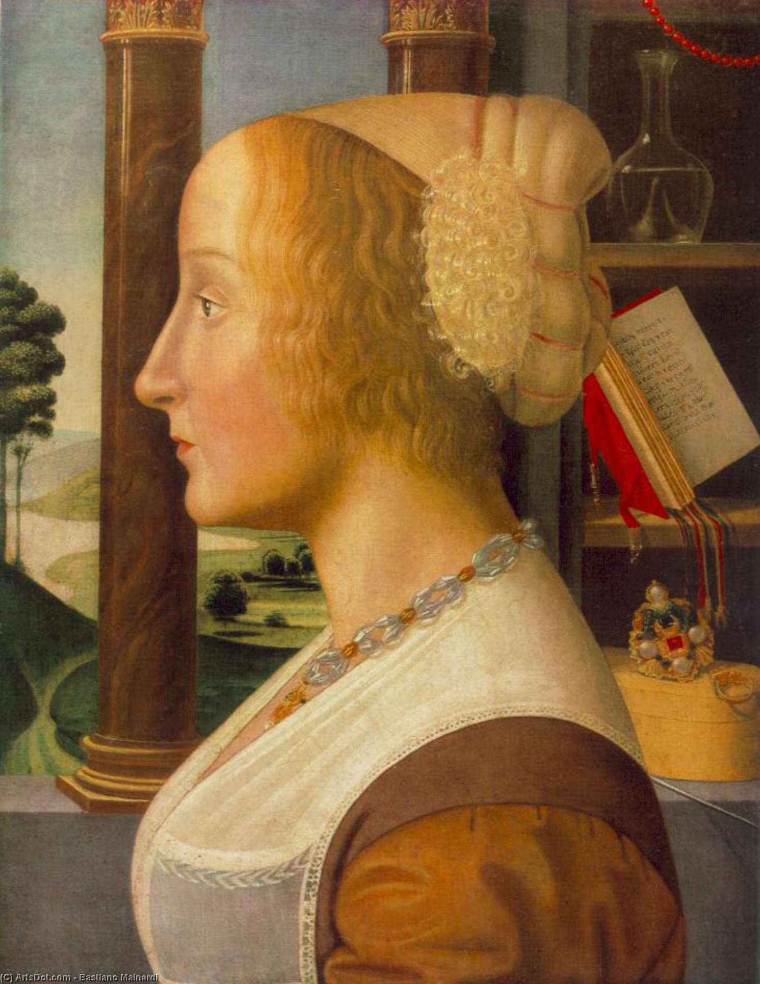 Wikioo.org - The Encyclopedia of Fine Arts - Painting, Artwork by Bastiano Mainardi - Portrait of a Woman