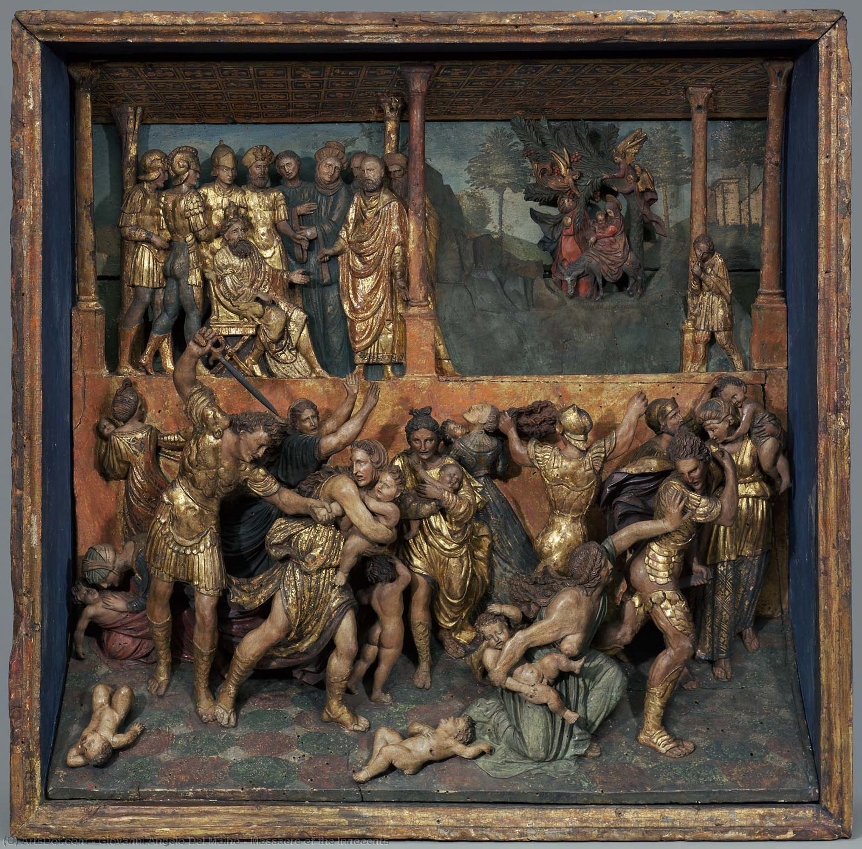Wikioo.org - The Encyclopedia of Fine Arts - Painting, Artwork by Giovanni Angelo Del Maino - Massacre of the Innocents