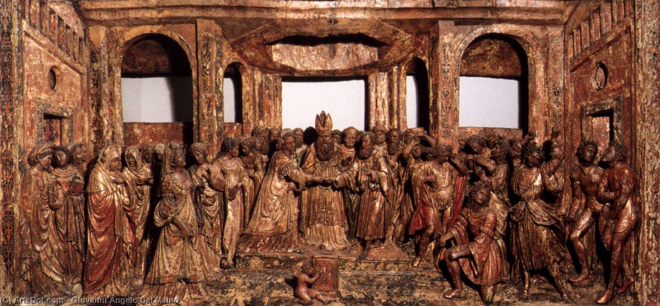 WikiOO.org - Енциклопедия за изящни изкуства - Живопис, Произведения на изкуството Giovanni Angelo Del Maino - The Marriage of the Virgin