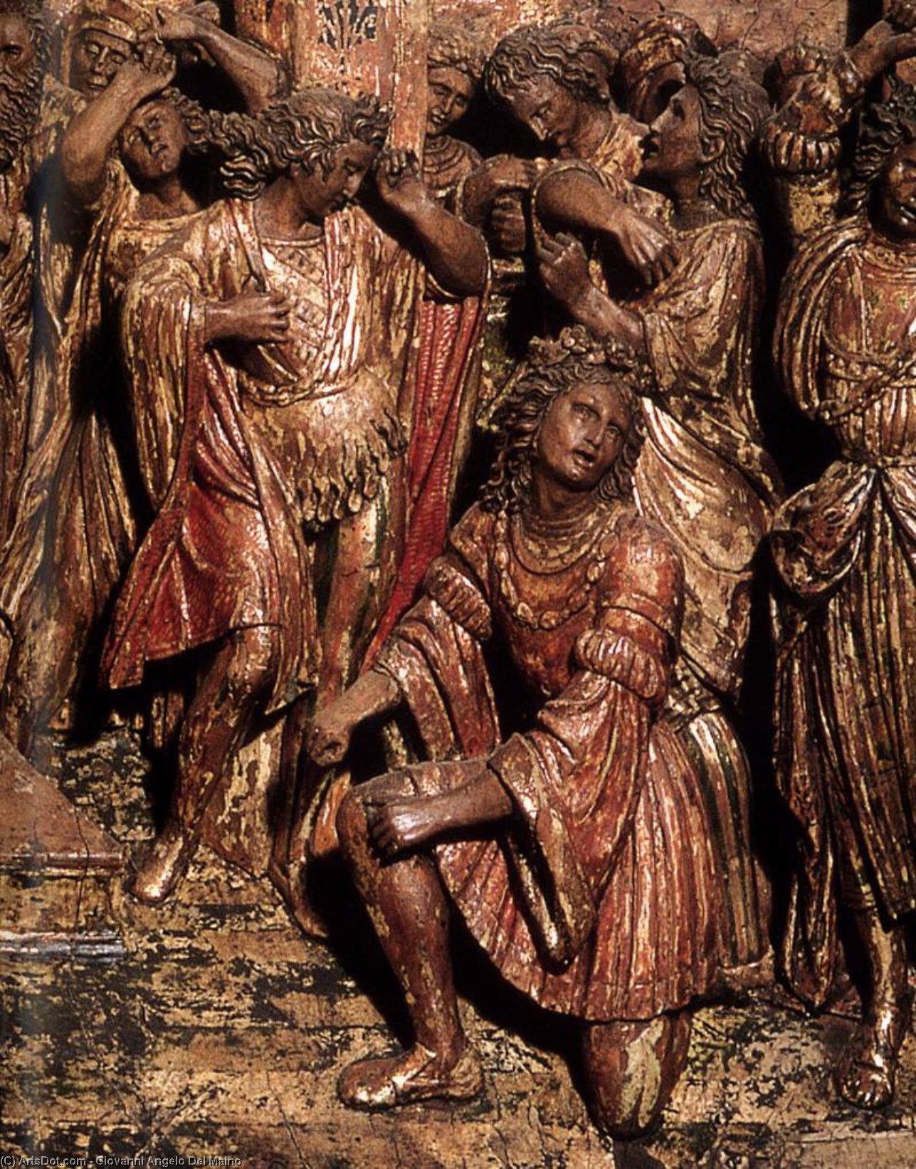 WikiOO.org - Енциклопедия за изящни изкуства - Живопис, Произведения на изкуството Giovanni Angelo Del Maino - The Marriage of the Virgin (detail)
