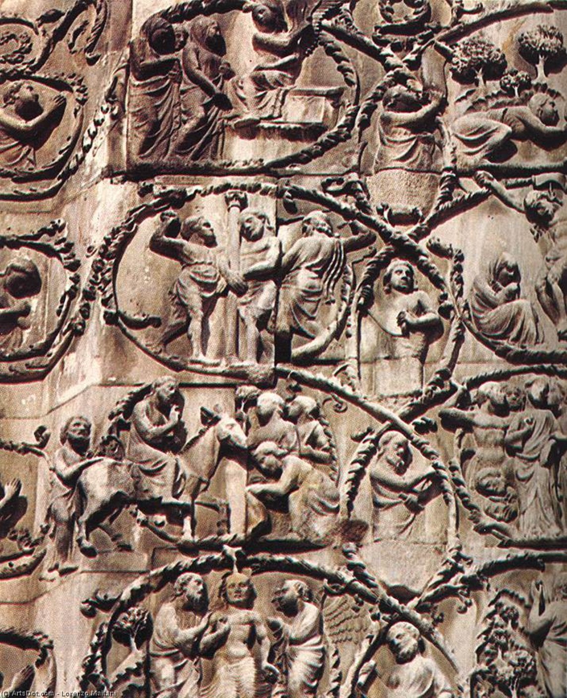 WikiOO.org - אנציקלופדיה לאמנויות יפות - ציור, יצירות אמנות Lorenzo Maitani - Third Pillar (detail)