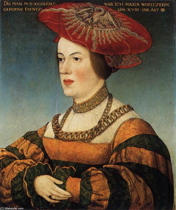 Wikioo.org - สารานุกรมวิจิตรศิลป์ - จิตรกรรม Hans Maler - Portrait of Maria Welzer, née Tänzel