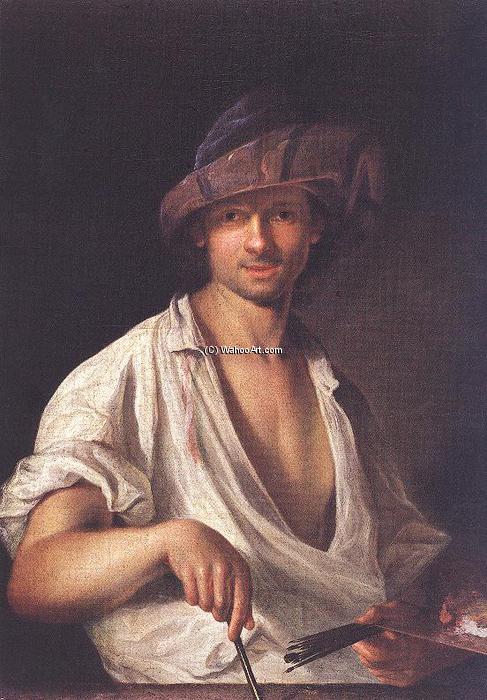 Wikioo.org - The Encyclopedia of Fine Arts - Painting, Artwork by Ádám Mányoki - Self-portrait