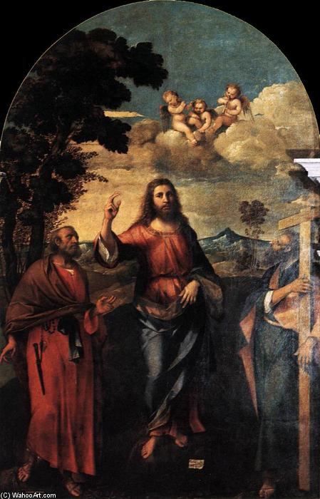 Wikioo.org - The Encyclopedia of Fine Arts - Painting, Artwork by Rocco Marconi - Christ between Sts Peter and Andrew