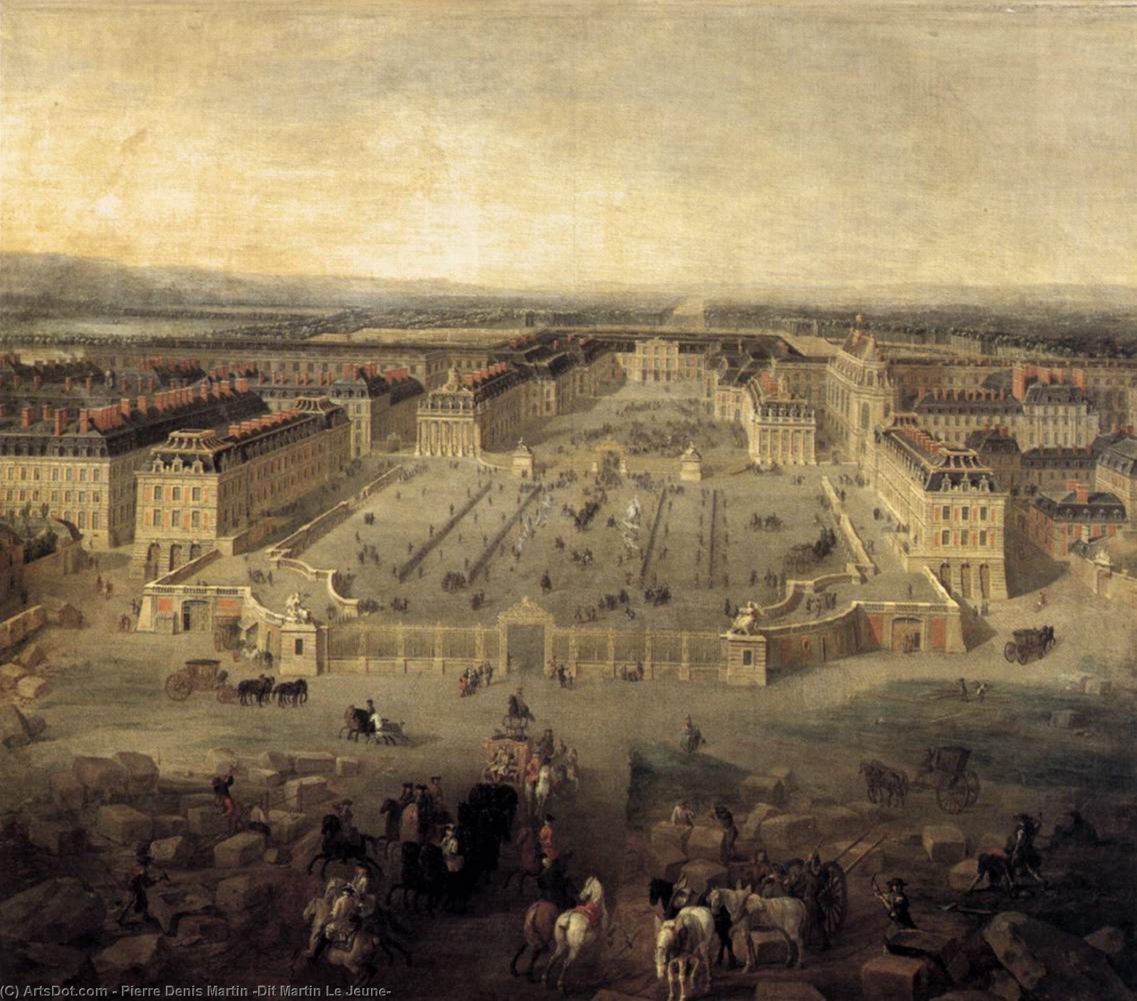Wikioo.org - สารานุกรมวิจิตรศิลป์ - จิตรกรรม Pierre Denis Martin (Dit Martin Le Jeune) - View of Versailles