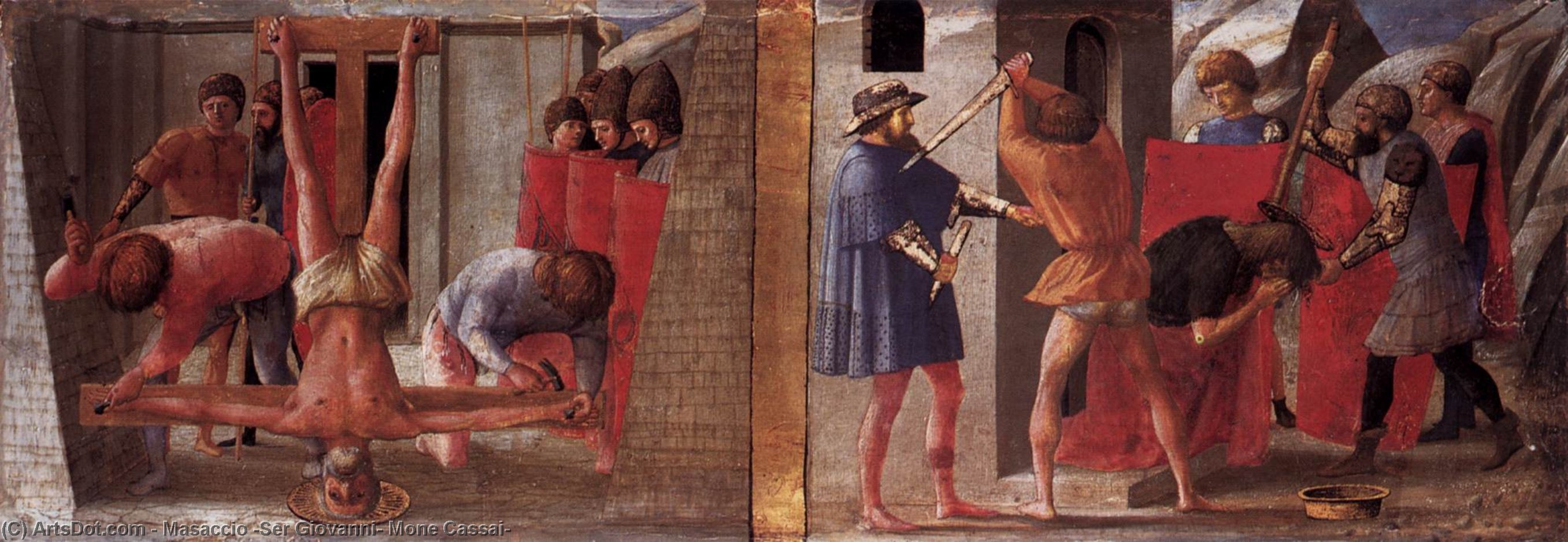 Wikioo.org - Bách khoa toàn thư về mỹ thuật - Vẽ tranh, Tác phẩm nghệ thuật Masaccio (Ser Giovanni, Mone Cassai) - Predella panel from the Pisa Altar